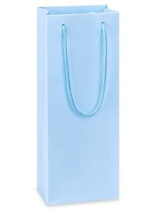 USC S-23479LTBLU MATTE LAMINATE SHOPPING BAGS - 5 X 3 12 