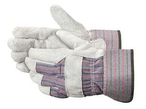 USC S-21620-M LEATHER PALM SAFETY CUFF GLOVES - MEDIUM