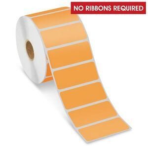 USC S-22420O DESKTOP DIRECT THERMAL LABELS - ORANGE, 
