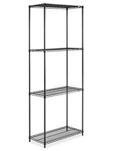 USC H-1748-96 BLACK WIRE SHELVING UNIT - 36 X 18 X 96"