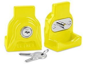 USC H-2226Y METAL TRAILER LOCK - KEYED DIFFERENT, YE