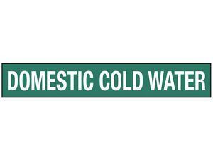 USC S-23502-2 "DOMESTIC COLD WATER" PIPE MARKERS - 2 1
