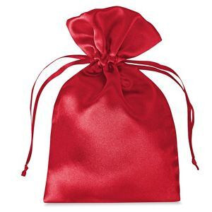 USC S-21653R SATIN BAGS - 5 X 7", RED