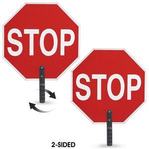 USC H-7263 STOP/STOP HAND-HELD TRAFFIC PADDLE