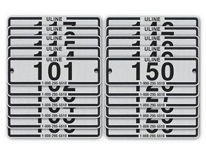 USC H-8057 INDUSTRIAL LOCKER NUMBER PLATES #101-150