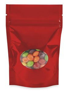 USC S-22241R GLOSSY STAND-UP BARRIER POUCHES WITH WIN