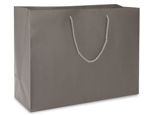 USC S-13130GR MATTE LAMINATE SHOPPING BAGS - 16 X 6 X 
