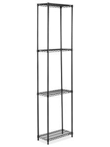 USC H-2420-96 BLACK WIRE SHELVING UNIT - 24 X 12 X 96"