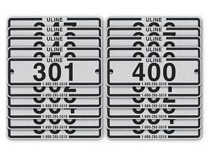 USC H-8060 INDUSTRIAL LOCKER NUMBER PLATES #301-400