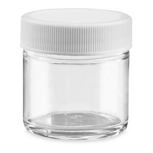USC S-17073P-W STRAIGHT-SIDED GLASS JARS - 1 OZ, WHITE 