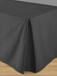 USC S-21991BL FITTED TABLE COVER - 72 X 30 X 29", BLAC