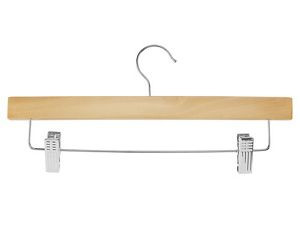 USC S-21710NAT WOOD HANGERS - ADJUSTABLE CLIPS, NATURAL