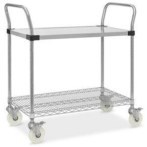 USC H-7488 SOLID TOP STAINLESS STEEL WIRE CART - 39