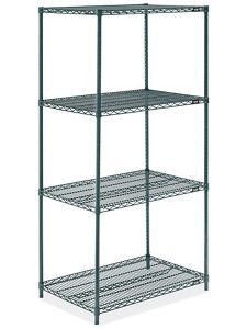 USC H-4307G EPOXY WIRE SHELVING UNIT - 36 X 24 X 72"