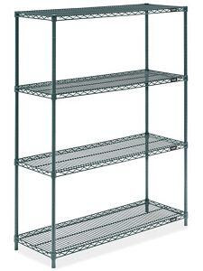 USC H-6764G EPOXY WIRE SHELVING UNIT - 48 X 18 X 63"