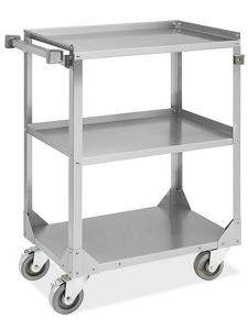 USC H-7490 STAINLESS STEEL SERVICE CART - 28 X 17 X