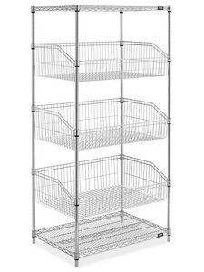 USC H-8333 WIRE BASKET SHELVING - 36 X 24 X 72"