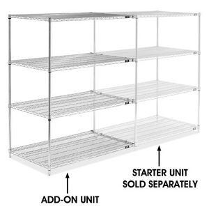 USC H-6760-63A CHROME WIRE SHELVING ADD-ON UNIT - 48 X 