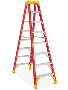 USC H-8643 FIBERGLASS TWIN STEP LADDER - 8'