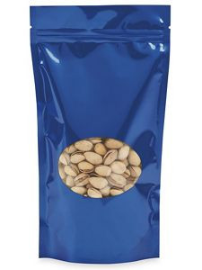 USC S-22244BLU GLOSSY STAND-UP BARRIER POUCHES WITH WIN