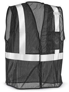 USC S-22907-S BLACK HI-VIS SAFETY VEST - S/M