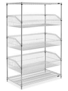 USC H-8334 WIRE BASKET SHELVING - 48 X 24 X 72"