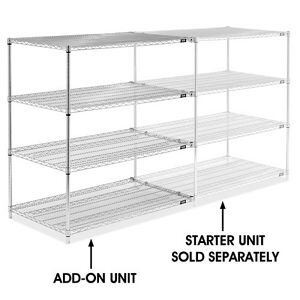 USC H-6760-54A CHROME WIRE SHELVING ADD-ON UNIT - 48 X 