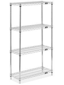 USC H-8024-54 CHROME WIRE SHELVING UNIT - 30 X 12 X 54