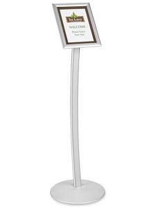 USC H-6328SIL PEDESTAL SIGN HOLDER - 8 12 X 11", SILVE