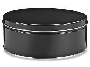 USC S-19143BL DECORATIVE TINS - 8 X 3", BLACK