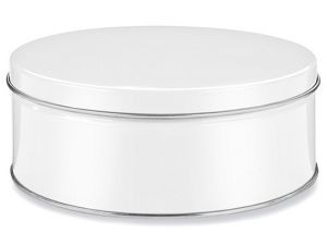 USC S-19142W DECORATIVE TINS - 7 X 3", WHITE