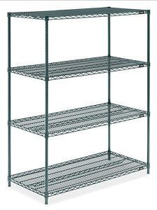 USC H-6768G EPOXY WIRE SHELVING UNIT - 48 X 24 X 63"