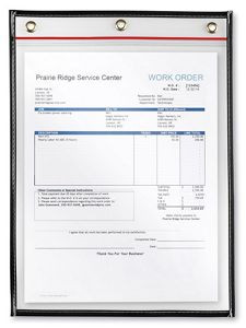 USC S-22348BL RECLOSABLE JOB TICKET HOLDERS - 9 X 12",