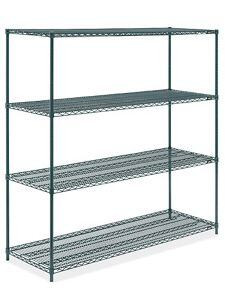 USC H-3821G EPOXY WIRE SHELVING UNIT - 72 X 24 X 72"