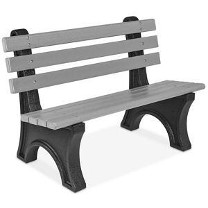 USC H-7941GR RECYCLED PLASTIC BENCH WITH BACK - 4', G