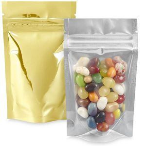 USC S-22818GLDB GLOSSY STAND-UP BARRIER POUCHES - 3 18 X