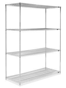 USC H-6762-96 CHROME WIRE SHELVING UNIT - 72 X 30 X 96