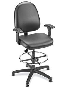 USC H-6991BL DELUXE WORK STOOL WITH ADJUSTABLE ARMS -
