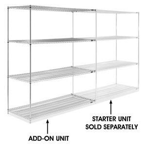 USC H-6762-86A CHROME WIRE SHELVING ADD-ON UNIT - 72 X 
