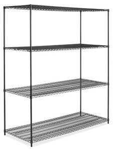 USC H-6750-86 BLACK WIRE SHELVING UNIT - 72 X 30 X 86"
