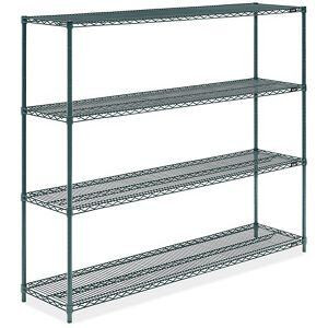 USC H-6766G EPOXY WIRE SHELVING UNIT - 72 X 18 X 63"