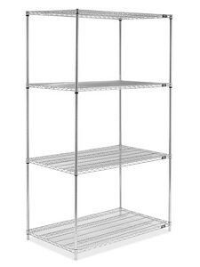 USC H-6760-86 CHROME WIRE SHELVING UNIT - 48 X 30 X 86
