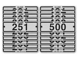 USC H-8054 INDUSTRIAL LOCKER NUMBER PLATES #251-500