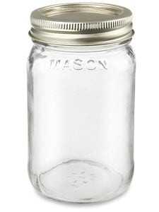 USC S-22932 STANDARD GLASS CANNING JARS - 16 OZ