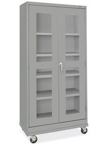USC H-9090GR CLEAR-VIEW MOBILE STORAGE CABINET - 36 X