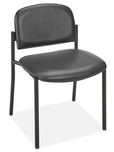 USC H-6522BL VINYL STACKABLE CHAIR - BLACK