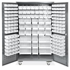 USC H-9052W MOBILE BIN STORAGE CABINET - 48 X 24 X 8