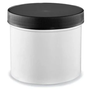 USC S-14511B-BL WHITE ROUND WIDE-MOUTH PLASTIC JARS BULK