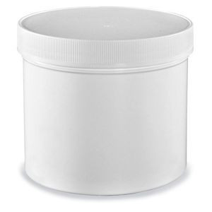 USC S-14511B-W WHITE ROUND WIDE-MOUTH PLASTIC JARS BULK