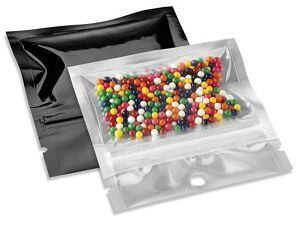 USC S-24058BLB FLAT BARRIER POUCHES - 3 X 3", BLACK BAC